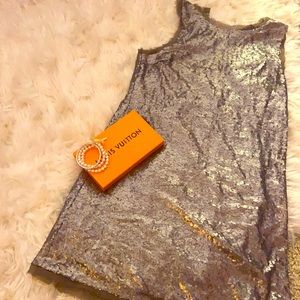 Sparkly bronze boutique mini dress